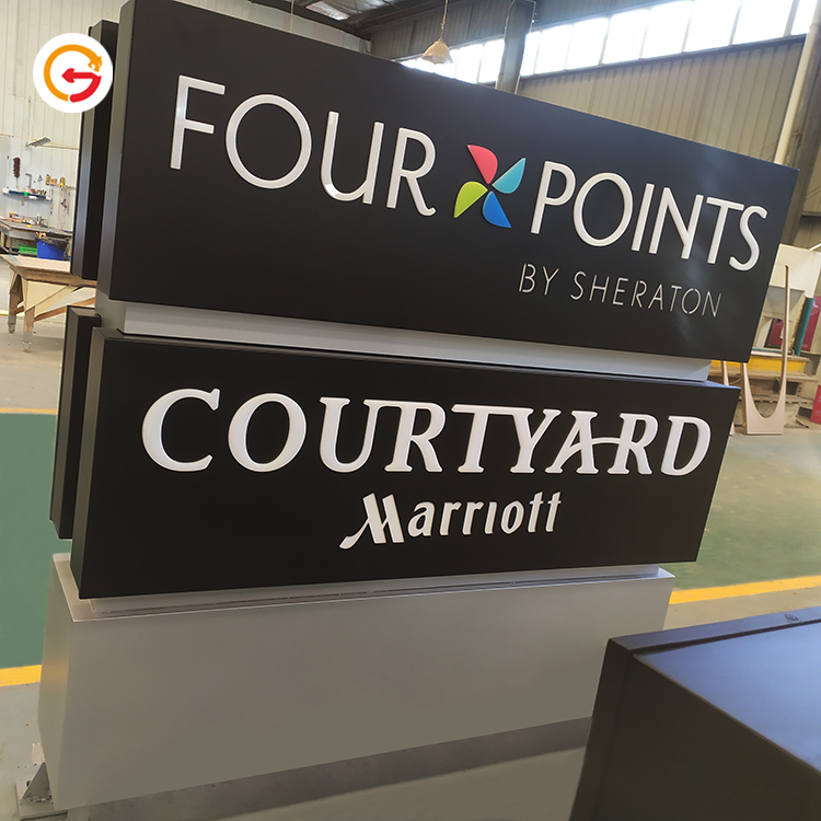 Four Points by Sheraton Hotel Facade Sign Outdoor Monument Signs 07