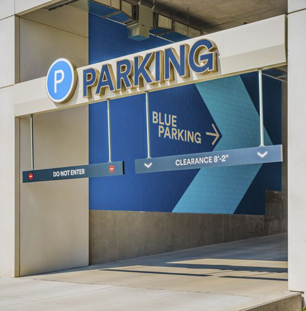Vehicular & Parking Directional Signs - Exterior architectural signs