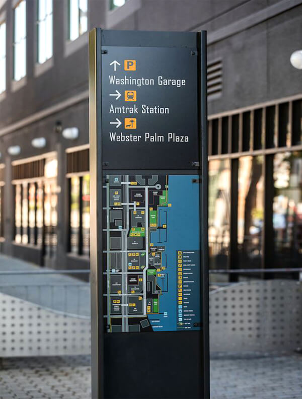 Wayfinding Sign with Your Location Map in Public Area