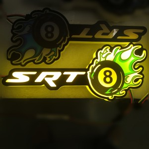 RGB LED Acrylic Car Badge